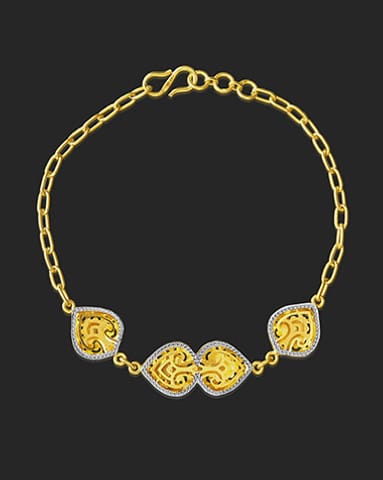 Clara 22Kt Gold Delicate Bracelet Gold Bracelets 22 Karat Yellow Gold Clara 22Kt Gold Delicate Bracelet
