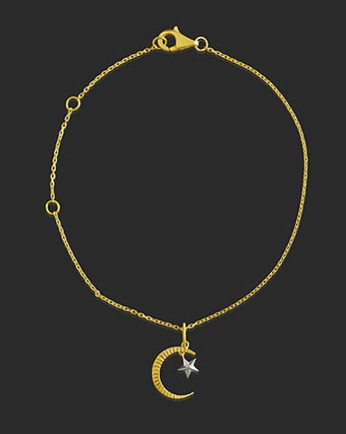 Lianna 22Kt Gold Matching Set, Charm Bracelet Gold Bracelets 22 Karat Yellow Gold Lianna 22Kt Gold Matching Set, Charm Bracelet