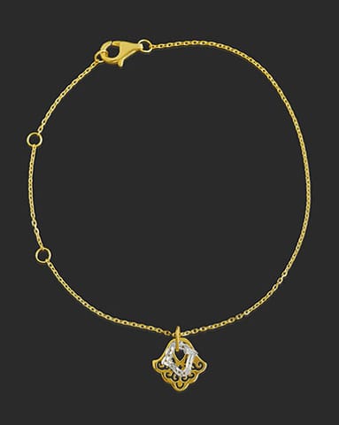 Navya 22Kt Gold Matching Set, Charm Bracelet Gold Bracelets 22 Karat Yellow Gold Navya 22Kt Gold Matching Set, Charm Bracelet