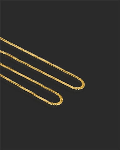 Twine Foxtail 22KT Gold Chain Gold Chains 22 Karat Yellow Gold Twine Foxtail 22KT Gold Chain