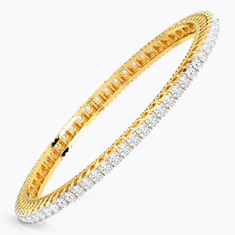 Twinkle Solitaire Bangle Solitaire Bangles 18 Karat Yellow Gold Twinkle Solitaire Bangle