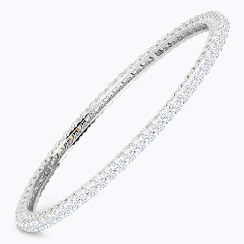 Radiance Solitaire Bangle Solitaire Bangles 18 Karat White Gold Radiance Solitaire Bangle