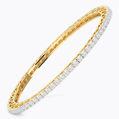 Glint Solitaire Bangle Solitaire Bangles 18 Karat Yellow Gold Glint Solitaire Bangle