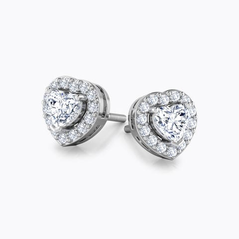 Bella Solitaire Stud Earrings Solitaire Earrings 18 Karat White Gold Bella Solitaire Stud Earrings