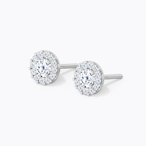 Radiance Solitaire Earrings Solitaire Earrings 14 Karat White Gold Radiance Solitaire Earrings