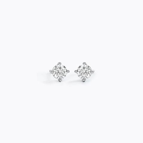 Capri Prime Solitaire Earrings Solitaire Earrings 14 Karat White Gold Capri Prime Solitaire Earrings