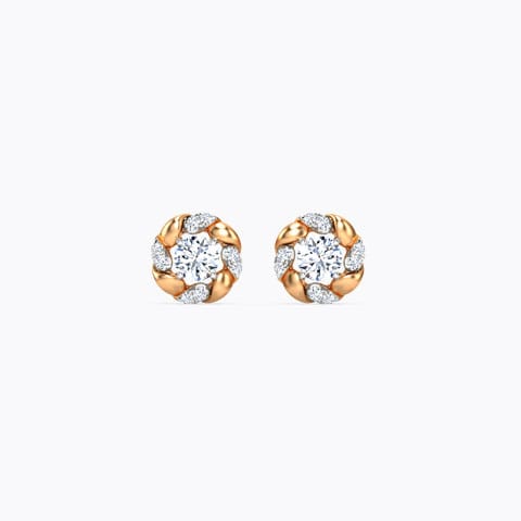 Enfold Solitaire Detachable Stud Earrings Solitaire Earrings 18 Karat Two Tone Gold Enfold Solitaire Detachable Stud Earrings