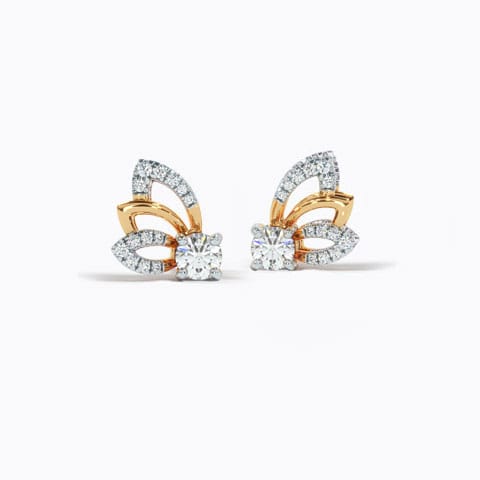 Dreamy Solitaire Stud Earrings Solitaire Earrings 18 Karat Yellow Gold Dreamy Solitaire Stud Earrings