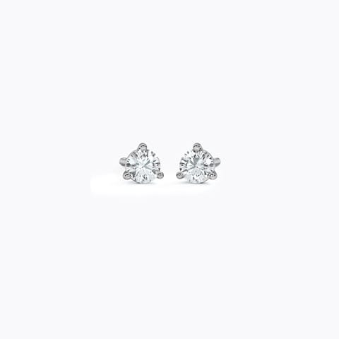 Liza Solitaire Earrings Solitaire Earrings 18 Karat White Gold Liza Solitaire Earrings