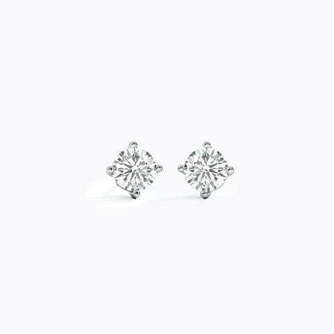Roland Solitaire Stud Earrings Solitaire Earrings 18 Karat White Gold Roland Solitaire Stud Earrings