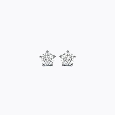 Spark Solitaire Stud Earrings Solitaire Earrings 18 Karat White Gold Spark Solitaire Stud Earrings