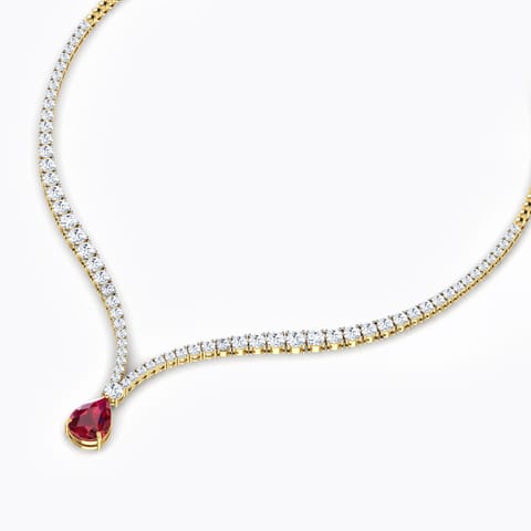 V Neck Solitaire Necklace Solitaire Necklaces 14 Karat Yellow Gold V Neck Solitaire Necklace