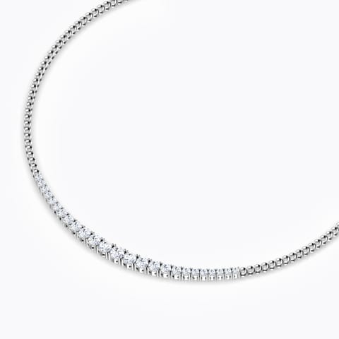 Graduating Quarter Solitaire Necklace Solitaire Necklaces 14 Karat White Gold Graduating Quarter Solitaire Necklace