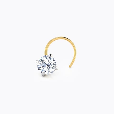 Arya Solitaire Nose Pin Solitaire Nose pin 18 Karat Yellow Gold Arya Solitaire Nose Pin