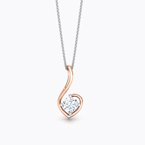 Compassion Solitaire Pendant Solitaire Pendants 18 Karat Rose Gold Compassion Solitaire Pendant