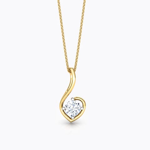 Compassion Solitaire Pendant Solitaire Pendants 18 Karat Yellow Gold Compassion Solitaire Pendant
