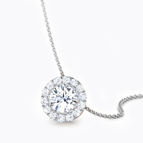 Halo Medallion Solitaire Pendant Solitaire Pendants 18 Karat Rose Gold Halo Medallion Solitaire Pendant