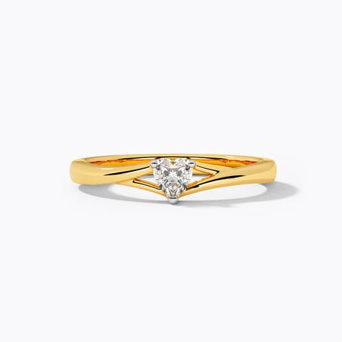 Queen of Hearts Solitaire Ring Solitaire Rings 18 Karat Yellow Gold Queen of Hearts Solitaire Ring