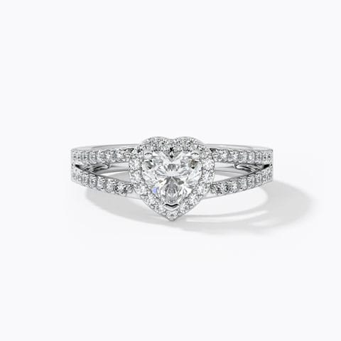 Bella Heart Solitaire Ring Solitaire Rings 18 Karat White Gold Bella Heart Solitaire Ring