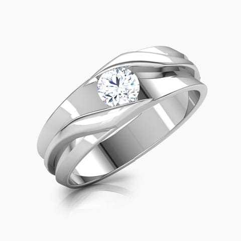 Lauren Solitaire Ring for Men Solitaire Rings 14 Karat White Gold Lauren Solitaire Ring for Men