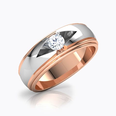 Frances Solitaire Ring for Men Solitaire Rings 14 Karat Rose Gold Frances Solitaire Ring for Men