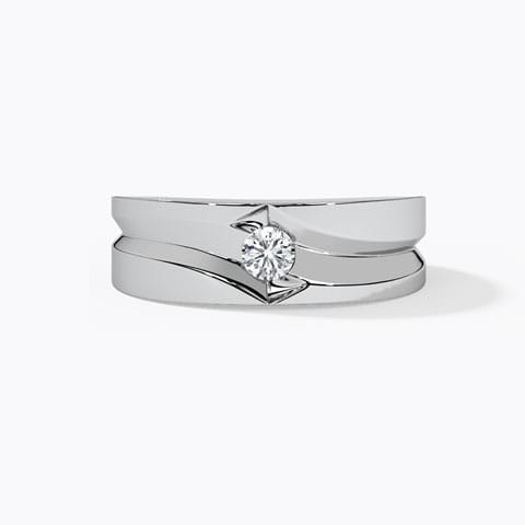 Adam Solitaire Ring for Men Solitaire Rings 18 Karat White Gold Adam Solitaire Ring for Men
