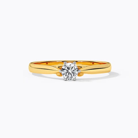 Simple Solitaire Ring Solitaire Rings 18 Karat Yellow Gold Simple Solitaire Ring