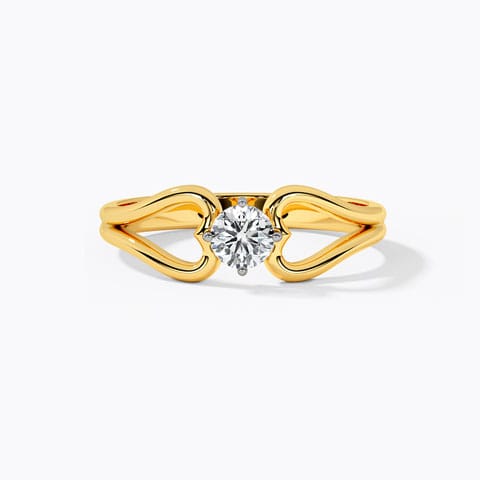 Promise Love Solitaire Ring Solitaire Rings 18 Karat Yellow Gold Promise Love Solitaire Ring