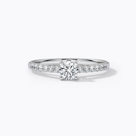 Resplendent Solitaire Ring Solitaire Rings 18 Karat White Gold Resplendent Solitaire Ring