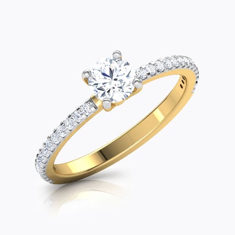 Glee Round Solitaire Ring Solitaire Rings 18 Karat Yellow Gold Glee Round Solitaire Ring