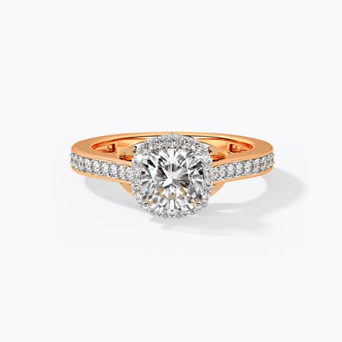 Queen of Diamonds Solitaire Ring Solitaire Rings 14 Karat Rose Gold Queen of Diamonds Solitaire Ring