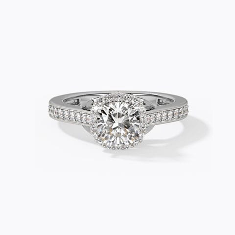 Queen of Diamonds Solitaire Ring Solitaire Rings 14 Karat White Gold Queen of Diamonds Solitaire Ring