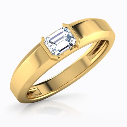 Ben Solitaire Ring for Men Solitaire Rings 14 Karat Yellow Gold Ben Solitaire Ring for Men