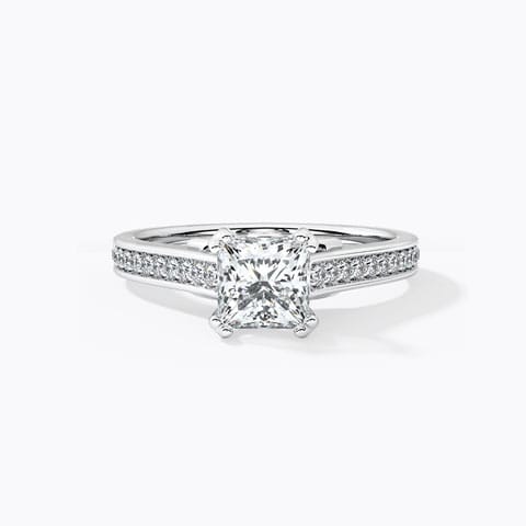 Lily Elegant Solitaire Ring Solitaire Rings 18 Karat White Gold Lily Elegant Solitaire Ring