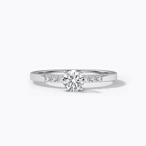 Liza Classic Solitaire Ring Solitaire Rings 18 Karat White Gold Liza Classic Solitaire Ring