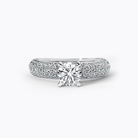 Ruth Elegant Solitaire Ring Solitaire Rings 18 Karat White Gold Ruth Elegant Solitaire Ring