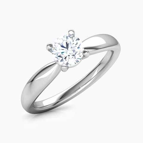 Dane Classic Solitaire Ring Solitaire Rings 18 Karat White Gold Dane Classic Solitaire Ring