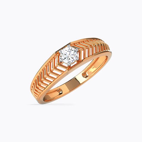 Ted Solitaire Ring for Men Solitaire Rings 18 Karat Rose Gold Ted Solitaire Ring for Men