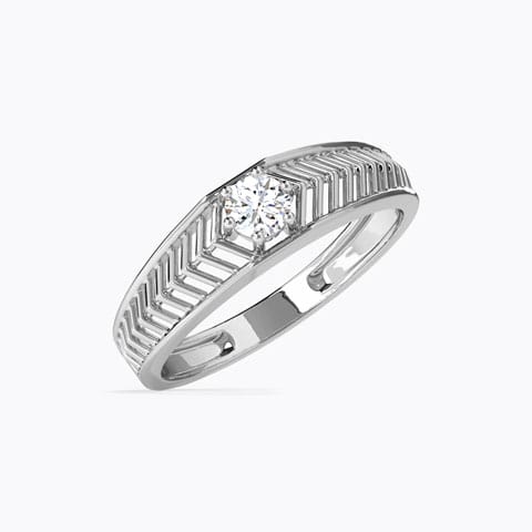 Ted Solitaire Ring for Men Solitaire Rings 18 Karat White Gold Ted Solitaire Ring for Men