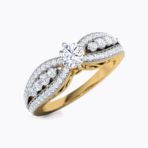 Isabella Scroll Solitaire Ring Solitaire Rings 18 Karat Yellow Gold Isabella Scroll Solitaire Ring