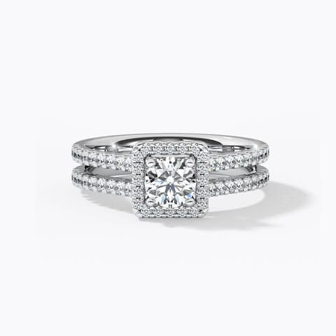 Cristina Quad Solitaire Ring Solitaire Rings 18 Karat White Gold Cristina Quad Solitaire Ring