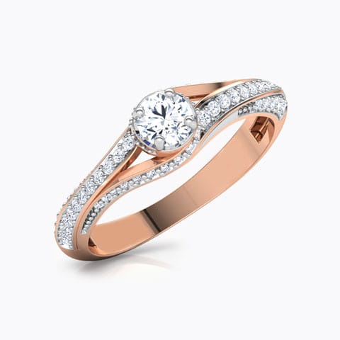 Amy Twine Solitaire Ring Solitaire Rings 14 Karat Rose Gold Amy Twine Solitaire Ring