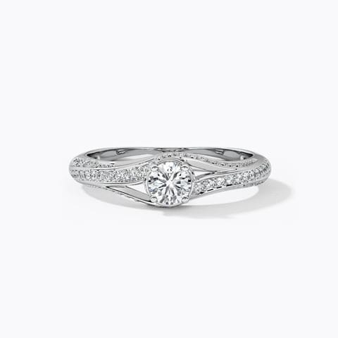 Amy Twine Solitaire Ring Solitaire Rings 18 Karat White Gold Amy Twine Solitaire Ring