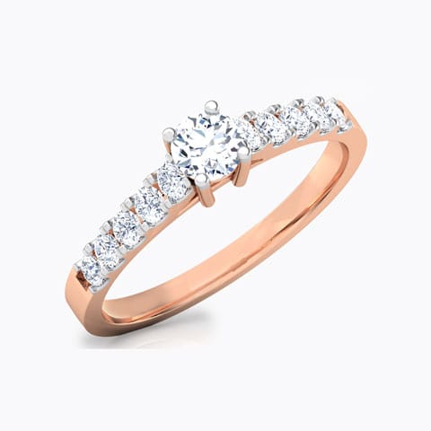 Aubrey Classic Solitaire Ring Solitaire Rings 14 Karat Rose Gold Aubrey Classic Solitaire Ring