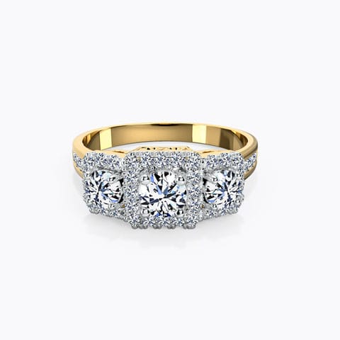 Jemma Quad Solitaire Ring Solitaire Rings 18 Karat Yellow Gold Jemma Quad Solitaire Ring