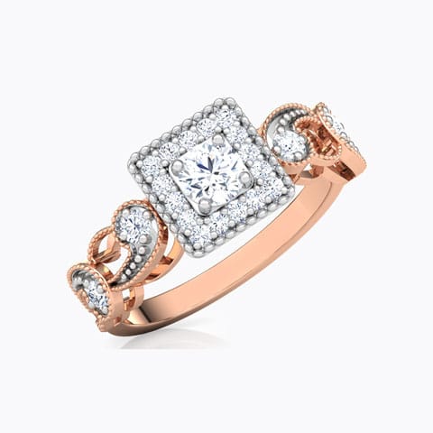 Daisy Filigree Solitaire Ring Solitaire Rings 14 Karat Rose Gold Daisy Filigree Solitaire Ring