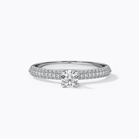 Katy Classic Solitaire Ring Solitaire Rings 18 Karat White Gold Katy Classic Solitaire Ring