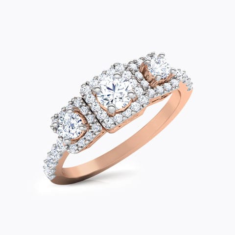 Beth Quad Solitaire Ring Solitaire Rings 14 Karat Rose Gold Beth Quad Solitaire Ring