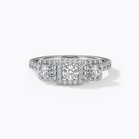 Beth Quad Solitaire Ring Solitaire Rings 14 Karat White Gold Beth Quad Solitaire Ring