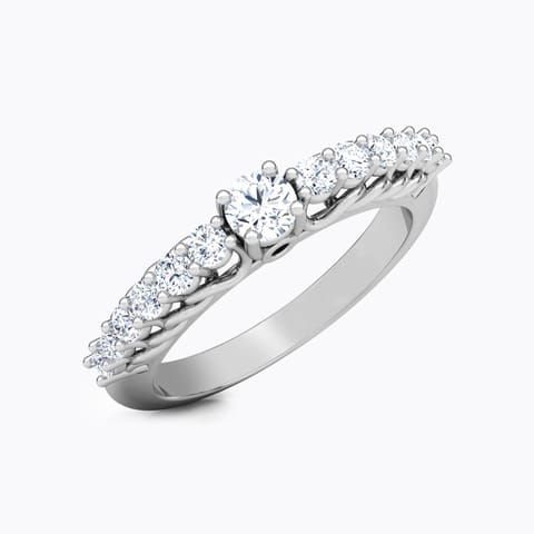Hazel Braid Solitaire Ring Solitaire Rings 18 Karat White Gold Hazel Braid Solitaire Ring
